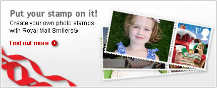 Put your stamp on it! Create your own photo stamps with Royal Mail's Smilers Find out more.